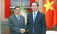 Presiden Tran Dai Quang menerima Kepala Kantor Presiden Laos, Khammeung Phongthady