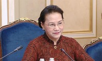 Ketua MN Nguyen Thi Kim Ngan menghadiri sidang pleno Dewan Federal Rusia