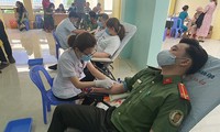 Voluntarios de Da Nang participan en la campaña de donación de sangre