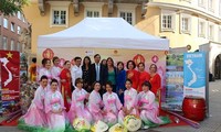 Marca vietnamita en el festival multicultural en Alemania