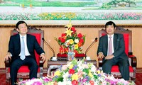 Presiden Vietnam, Truong Tan Sang  melakukan kunjungan kerja di provinsi Vinh Phuc