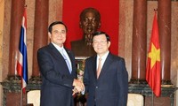 Presiden Vietnam, Truong Tan Sang menerima  PM Kerjaan Thailand.