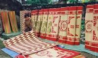 Kerajinan menganyam mendong tradisional  di kabupaten Kim Son, provinsi Ninh Binh