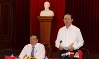 Presiden Tran Dai Quang mengadakan temu kerja dengan para pemimpin teras Mahkamah Rakyat Agung