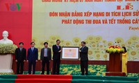 Upacara menerima piagam pemeringkatan situs peninggalan  sejarah nasional  istimewa Kim Binh