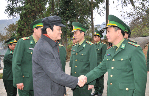 Le Président vietnamien en visite de travail à Ha Giang