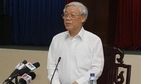 Le Secrétaire général Nguyen Phu Trong en visite à Binh Duong