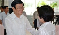 President Truong Tan Sang meets voters in Ho Chi Minh city