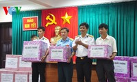 Tet gifts presented to soldiers on Nam Yet island