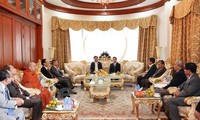 Secretary of the Ho Chi Minh City Party Committee meets Laos former leaders