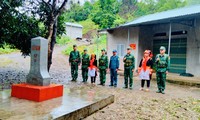 Border marker in family’s yard, a treasure of the Dao Hung Peng