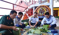 Naval soldiers on DK1 platform celebrate Tet