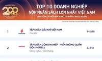 Petrovietnam leads Top 200 biggest corporate tax payers