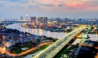 Saigon viewed from above, with miniature effect