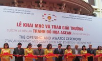 ASEAN graphic paintings displayed in Hanoi