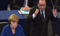 仏独首脳 難民問題でＥＵの結束呼びかけ