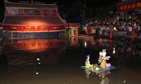 タイビン省グエン地区の水上人形劇