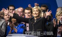 仏大統領選 極右政党党首が決起集会 自国最優先に