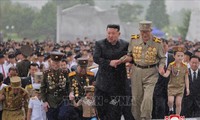 朝鮮戦争71年で祝賀行事　金正恩総書記が参加