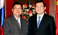 Presiden Vietnam Truong Tan Sang menerima Wakil Ketua Parlemen Laos dan Presiden Dewan Bisnis AS-ASEAN