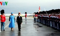 Upacara penyambutan Presiden Truong Tan Sang  di kota Kopenhagen (ibukota Denmark)