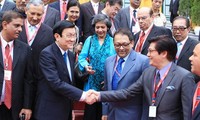 Presiden Vietnam, Truong Tan Sang menerima delegasi peserta Kongres Periklanan Asia