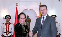 Wapres Vietnam Nguyen Thi Doan melakukan pertemuan dengan Ketua Parlemen dan PM Macedonia