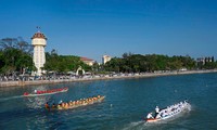 Traditionelles Bootsrennen zum Neujahrsfest in Phan Thiet