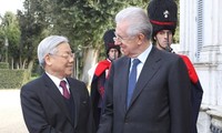 KPV-Generalsekretär Nguyen Phu Trong trifft Italiens Premierminister Mario Monti