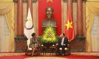 Staatspräsident Tran Dai Quang trifft Generalsekretärin der Francofonie Michaëlle Jean