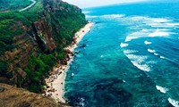 Schöne Landschaft des Bergs Thoi Loi auf Insel Ly Son