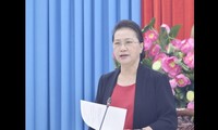 Parlamentspräsidentin Nguyen Thi Kim Ngan tagt mit dem Verwaltungsstab für Wahlen in An Giang