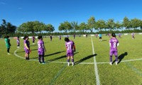 Vietnamesische Fußballmannschaft der Frauen hat erstes Training in Frankreich