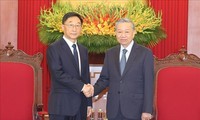 KPV-Generalsekretär und Staatspräsident To Lam trifft Parteisekretär von Guangxi Liu Ning