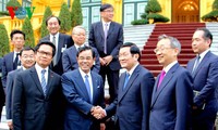 Presiden Vietnam, Truong Tan Sang menerima delegasi Komite kerjasama ekonomi Jepang-Vietnam Keindaren