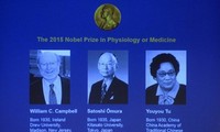 Hadiah Nobel Kedokteran - tahun 2015 diberikan kepada tiga ilmuwan Irlandia, Jepang dan Tiongkok