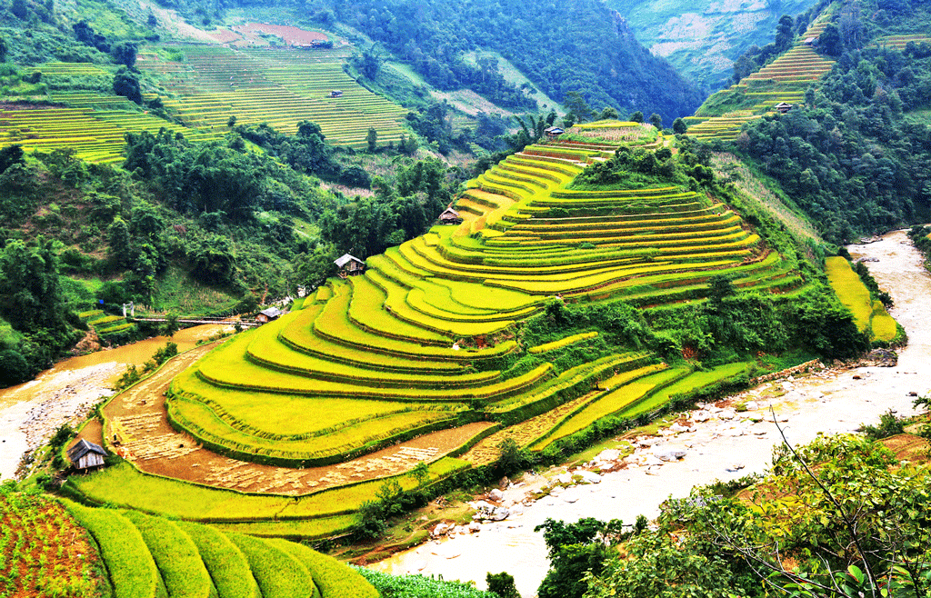 Pameran foto sawah terasering daerah Tay Bac