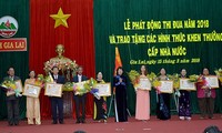   Wapres Vietnam, Dang Thi Ngoc Thinh menghadiri Acara mencanangkan gerakan patriotik di Provinsi Gia Lai