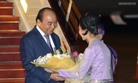 PM Nguyen Xuan Phuc tiba di Kota Nay Pyi Taw, memulai kunjungan resmi di Myanmar