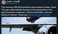 Presiden Donald Trump berterima kasih kepada Vietnam yang telah bekerjasama dengan AS untuk menghadapi wabah Covid-19