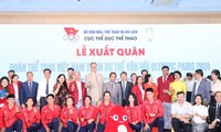 Acara Pemberangkatan Kontingen Olahraga Vietnam untuk Hadiri Olimpiade Paris 2024