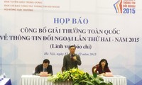 Khởi động Giải thưởng toàn quốc về thông tin đối ngoại lần thứ hai năm 2015