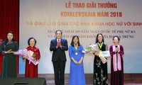 Trao giải Kovalevskaia 2018