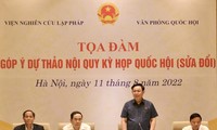 Chủ tịch Quốc hội Vương Đình Huệ dự Tọa đàm góp ý dự thảo nội quy kỳ họp Quốc hội