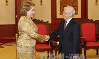 Sekjen Nguyen Phu Trong menerima Ketua Dewan Federal Rusia, Valentina Matvienko