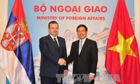 Deputi PM, Menlu Pham Binh Minh melakukan pembicaraan dengan Deputi Pertama PM, Menlu Serbia