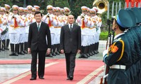 Cambodian King Norodom Sihamoni on a state visit to Vietnam 