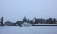 Mount Fansipan blanketed in snow 