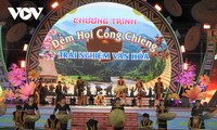 Gong festival night for cultural experience in Kon Tum