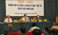   Họp báo công bố Chương trình kỳ họp thứ 4, Quốc hội khoá XIII    